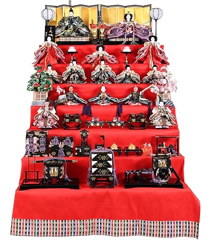 Amazon.co.jp: 【雛人形 ひな人形 お雛様 おひなさま】 七段 十五人