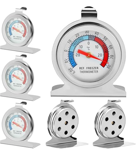 16 Pack Refrigerator Thermometer Large Dial Freezer Thermometer Classic Series Fridge Alarm Thermometer Internal Temperature Gauge Fridge Freezer Coo - View #9