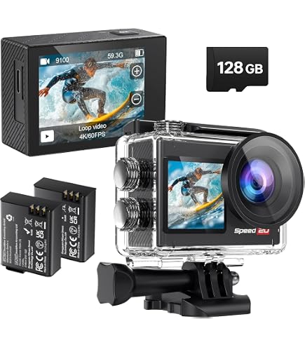 Amazon | GOOKAM Go2アクションカメラ4K 30fps 20MP解像度 170°広角