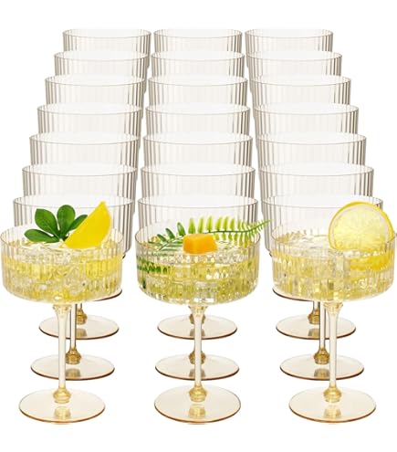 Classic Clear V-Shape Martini Glasses Set Straight-stemmed Cocktail Wine Glasses Gift For Engagement Party Work Gatherings - 15 - View #9