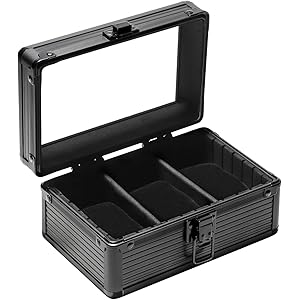 seyococogi 腕時計ケース 時計ケース アルミ製 収納ボックス コレクションケース 収納ケース 3本用 (マット…