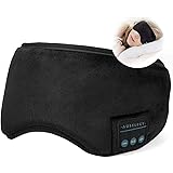 YESDEX Bluetooth Sleeping Eye Mask Headphones, Wireless Bluetooth Headset Music Travel Sleep Headset (Black)