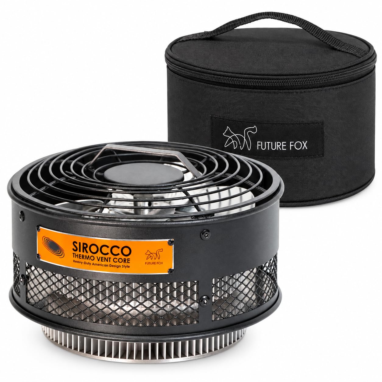 FUTUREFOX ストーブファン SIROCCO シロッコ 対流式石油ストーブ・薪ストーブに対応 電源不要 下向き送風 暖気循環 静音設計 | テント内や室内の暖気循環,独自技術“360°サーマルダウンフロー循環システム”,作動音45dBで静か,厳