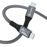 Thunderbolt 4ケーブル用ケーブル、PHIXERO 40GbpsデータUSBC-USBCケーブルは8K@60Hzまたはデュアル4Kディスプレイをサポート、PD 100W充電、MackBook、ipad Pro、Thunderbolt4/3ドッキングステーションと互換性があります (真っ直ぐ, 0.8m)