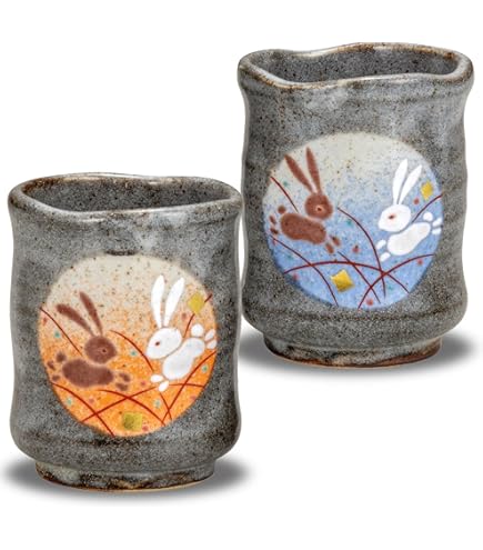 Amazon | 重要無形文化財 人間国宝島岡達三 象嵌赤絵夫婦湯呑 共箱