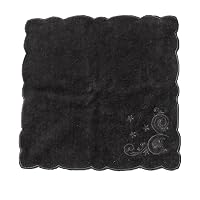 最終価格　アナスイ　黒　シルク レース　花柄 4 美品 Amazon | [ANNA SUI] アナスイ レースハンカチ ローズ刺繍(ブラック