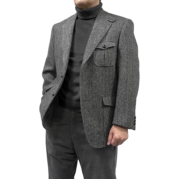 Amazon | ☆大人ジャケ！A/W 高級 欧米レトロ ウール ツイード