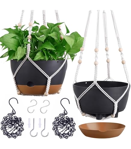 Gardan HD Hanging Basket Swivel HooKent And Stowe 2pk, Black
