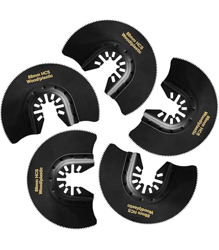 BRSCHNITT 1-1/4″ Bi-Metal Oscillating Saw Blades – 90° Multitool Blades + 3 Connectors For Narrow/Corner Cutting