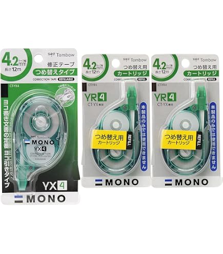 Amazon | トンボ鉛筆 MONO 修正テープモノYX4用カートリッジ モノYR4