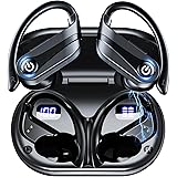 【耳掛け式イヤホン Bluetooth イヤホン】ワイヤレスイヤホン bluetooth ブルートゥースイヤホン 単体イヤホン最大20時間再生 合計100時間再生可能 数字LEDディスプレイ表示 AAC/SBC対応 Hi-Fi音質 いやほん ヘッドホ