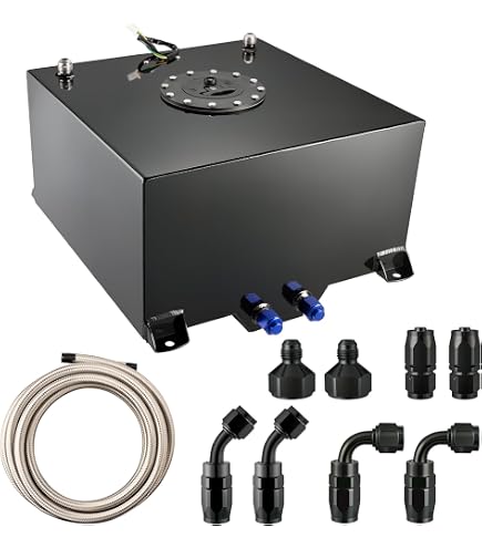 thumbnail image 2 of 10 Gallon Aluminum Fuel Cell With Cap, Level Sender & Nylon Line Kit – Black 2 of 4