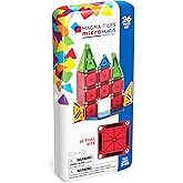 MAGNA-TILES microMAGS 26-Piece Travel Magnetic Construction Set – Bold Colors, The Original Magnetic Building Brand