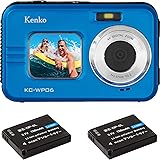 【Amazon.co.jp限定】 ケンコー(Kenko) 防水コンパクトカメラ KC-WP06 ST バッテリー2個セット IP58防塵防水性能 広角25.5mm フロントモニター搭載 2.7K動画撮影 ブルー 163566