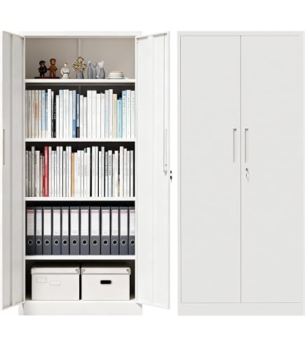 Amazon.co.jp: スチール書庫 ガラス扉 両開き 高さ90cm 鍵付き 鍵2本