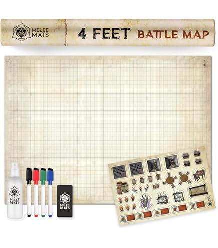 Melee Mats DNDマップスターターキット 24x36インチ2パック両面 Melee Mats DNDマップスターターキット - 24インチ x 36インチ 2パック