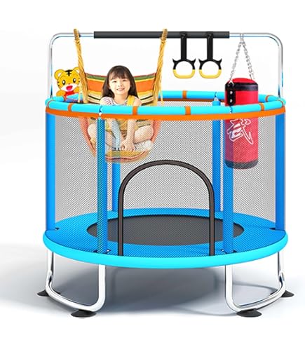 Amazon | トランポリン, 子供用, ネット付き子供用ト, 室内用6本