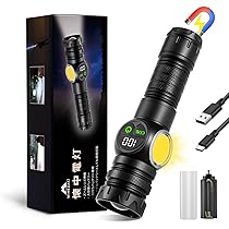 中古　新品非充電リチウム電池12本付けますLED懐中電灯 中古 新品非充電リチウム電池12本付けますLED懐中電灯 Amazon.co.jp: