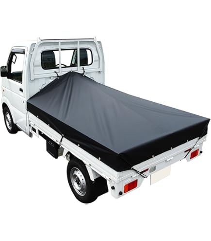 Amazon.co.jp: 軽トラック 荷台シート 前部1.95m×後部1.8m×長さ2.2m