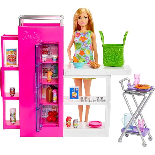 Amazon.co.jp: Barbie Ultimate Kitchen Doll & Playset with Lights
