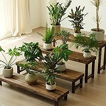 Amazon.co.jp: MJKQ9 花台 フラワースタンド スタイル1 木製