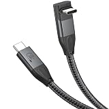 XAOSUN USB 3.2 ケーブル 上下L字型 1M USB C ケーブル対応 20Gbpsデータ転送 240W/5A急速充電 4K@60Hz 映像出力 USB3.1 / USB2.0 ケーブル下位互換 USB Type-c ケーブル l字 iphone 15 plus pro max ipadPro Macbook Pro他type c 多機種対応