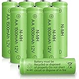 充電式電池 単3 単三 充電池 充電式 単三電池 単3電池 充電電池 1500mAh ニッケル水素電池 ソーラーライト用 AA 1.2V 時計 カメラ リモコン (8 pcs)