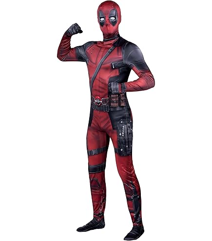 Amazon.co.jp: 大人用デッドプール コスチューム ジャンプスーツ