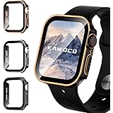 【3枚セット】Kawoco アップルウォッチ 防水 カバー 保護 iWatch 44mm SeriesSE SeriesSE2 Series6 Series5 Series4 直角エッデザイン apple watch 用 ケース 対応 44mm ブラ
