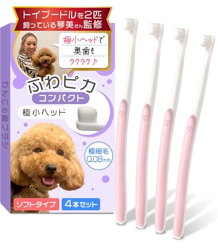Amazon.co.jp: ミガケンデ 小型犬用 歯ブラシ ヤギ植毛：超やわらか