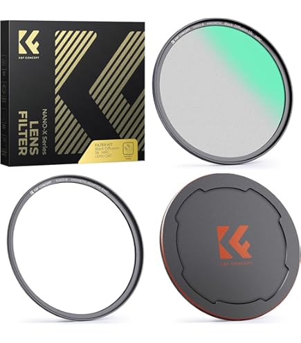 KF Concept 49mm ブラックミスト1/4+1/8フィルターセット ソフト描写 コントラスト調整用 レンズフィルター 超薄枠 撥水 光学ガラス メーカー直営 Amazon | K&F CONCEPT 62mm ブラックミスト1/4+1/8フィルターセット