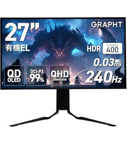 Amazon.co.jp: LG ゲーミングモニター UltraGear OLED 27GS93QE-B 26.5