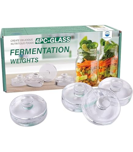 Masontops Pickle Pebble - Set Di Pesi In Vetro Per Fermentazione Per Barattoli Mason Bocca Larga - 3