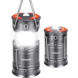Vantozon LEDランタン 【usb充電式 電池式 2in1給電方法】 キャンプランタン 高輝度 ランタン 折り畳…