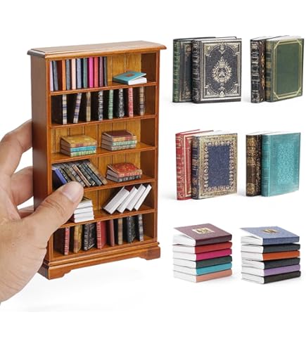 Amazon.co.jp: 200 個のミニブック - ドールハウスのミニチュア本