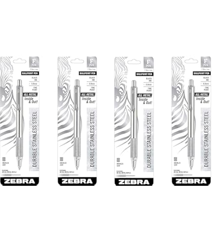 Amazon.co.jp: Zebra Pen F-701 ノック式ボールペン 4本パック +
