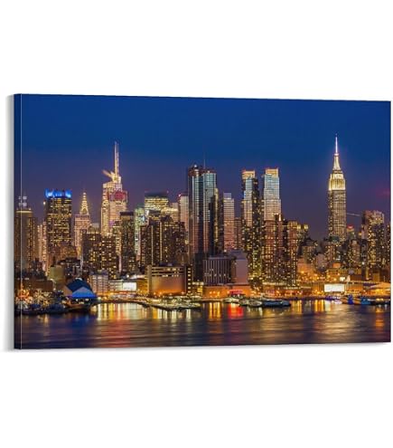 Amazon.co.jp: ブルックリン橋 夜景 風景 アート月 夜 ニューヨーク