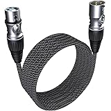 XLR Microphone Cable 26FT/8M, 3-Pin Heavy Duty Balanced Microphone Cord XLR Male to Female Nylon Braided Speaker Cable for Mi