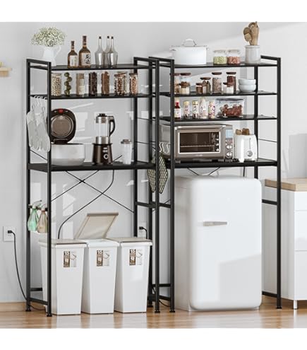 Amazon.co.jp: [山善] 突っ張り レンジラック キッチンラック 幅50