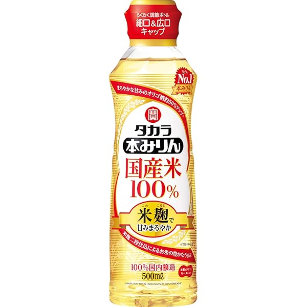 Amazon Co Jp タカラ 国産米100 米麹二段仕込本みりん 500ml 食品 飲料 お酒