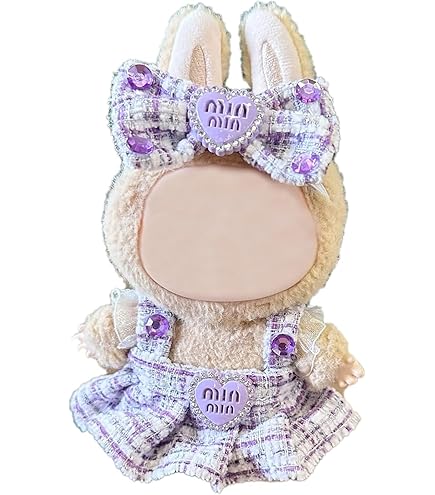 Pack of 4 Clothes Compatible with Labubu Dolls, 1 Colourful Dresses, 1  Colourful Attachment, 1 Bag Pendant and 1 Pair of Shoes for The 17 cm Mini  Plush Doll, Not Included : Amazon.com.au: Toys & Games