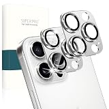 PRODELI カメラフィルム For iPhone 16 Pro/iPhone 16 Pro Max 専用 カメラ保護カバー アルミ合金製＋AR高透過率 硬度9H 強化ガラス 精密設計 一体型 耐衝撃 キズ防止 防爆裂 気泡ゼロ 露出オーバー防止 アイフォン 16 Pro/16 Pro Max 用 レンズフィルム (2枚入り・シルバー)