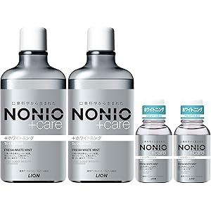 【Amazon.co.jp限定】 NONIO(ノニオ) プラス ホワイトニング [医薬部外品] デンタルリンス セット 600ml×2+ミニリンス80ml×2