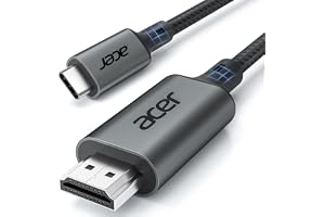 Acer USB Type-C HDMI ケーブル 4K@60Hz【2M】タイプC HDMI 変換ケーブル Thunderbolt 5/4/3 対応 [単方向通信] ナイロン編み USB C HDMI 変換アダプタ ノートパソコン・タブレット・iPhone 17 16 15 Pro/Pro Max・MacBook Neo Air・Galaxy S26 S25 S24 対応