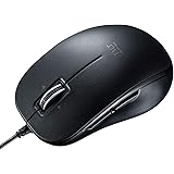 サンワサプライ 有線マウス 静音 チルトホイール 5ボタン ブルーLED 小型 ブラック MA-BL191BK
