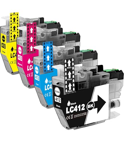 Amazon.co.jp: LC412-4PK LC412XL 4色パック（計6本） ブラザー