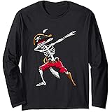 ダブ スケルトン 海賊シャツ キッズ 男の子 ハロウィン ギフト ダブ 長袖Tシャツ