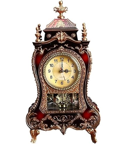 Amazon.co.jp: 置き時計 ヨーロピアン アンティーク風 美しい デザイン