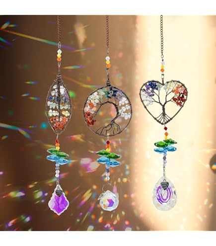 Amazon.co.jp: Decozion クリスタルサンキャッチャー 月型アメジスト