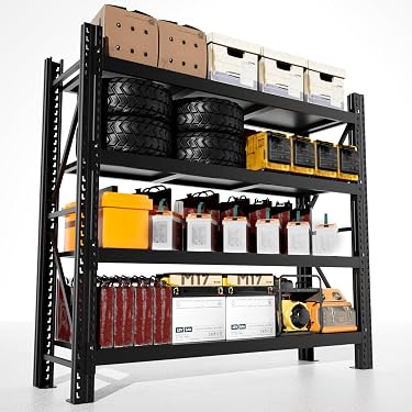 5 段式大型ラック 高さ調整可能 ネジ不要で簡単組立 耐荷重100kg ブラック Amazon.co.jp 売れ筋ランキング: 業務用シェルフ・ラック の中で最も